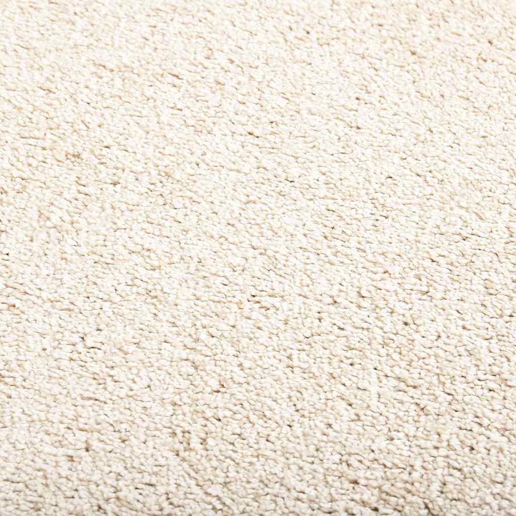 Tappeto a Pelo Morbido Antiscivolo 57x150 cm Beige