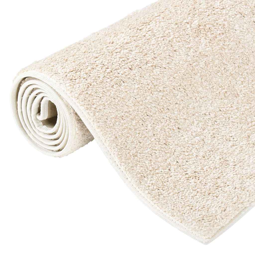 Tappeto a Pelo Morbido Antiscivolo 67x180 cm Beige