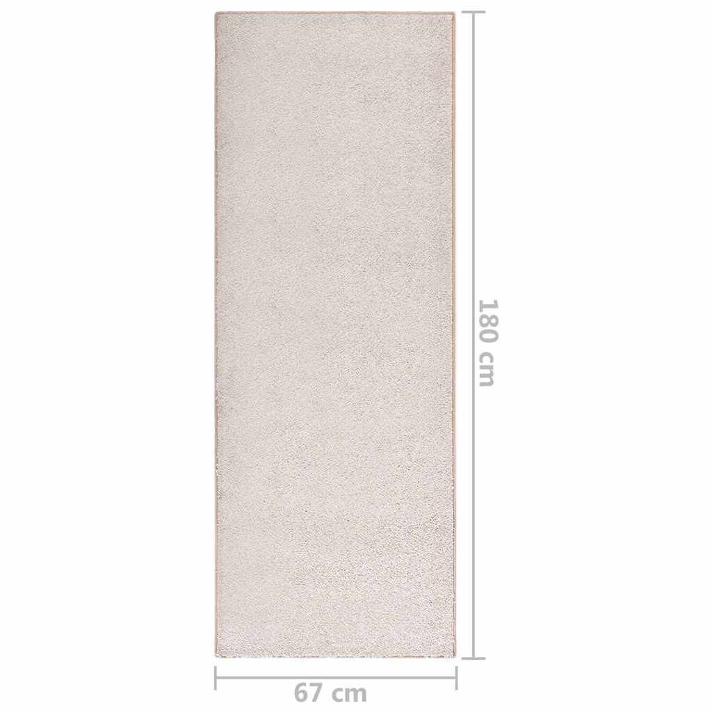 Tappeto a Pelo Morbido Antiscivolo 67x180 cm Cammello