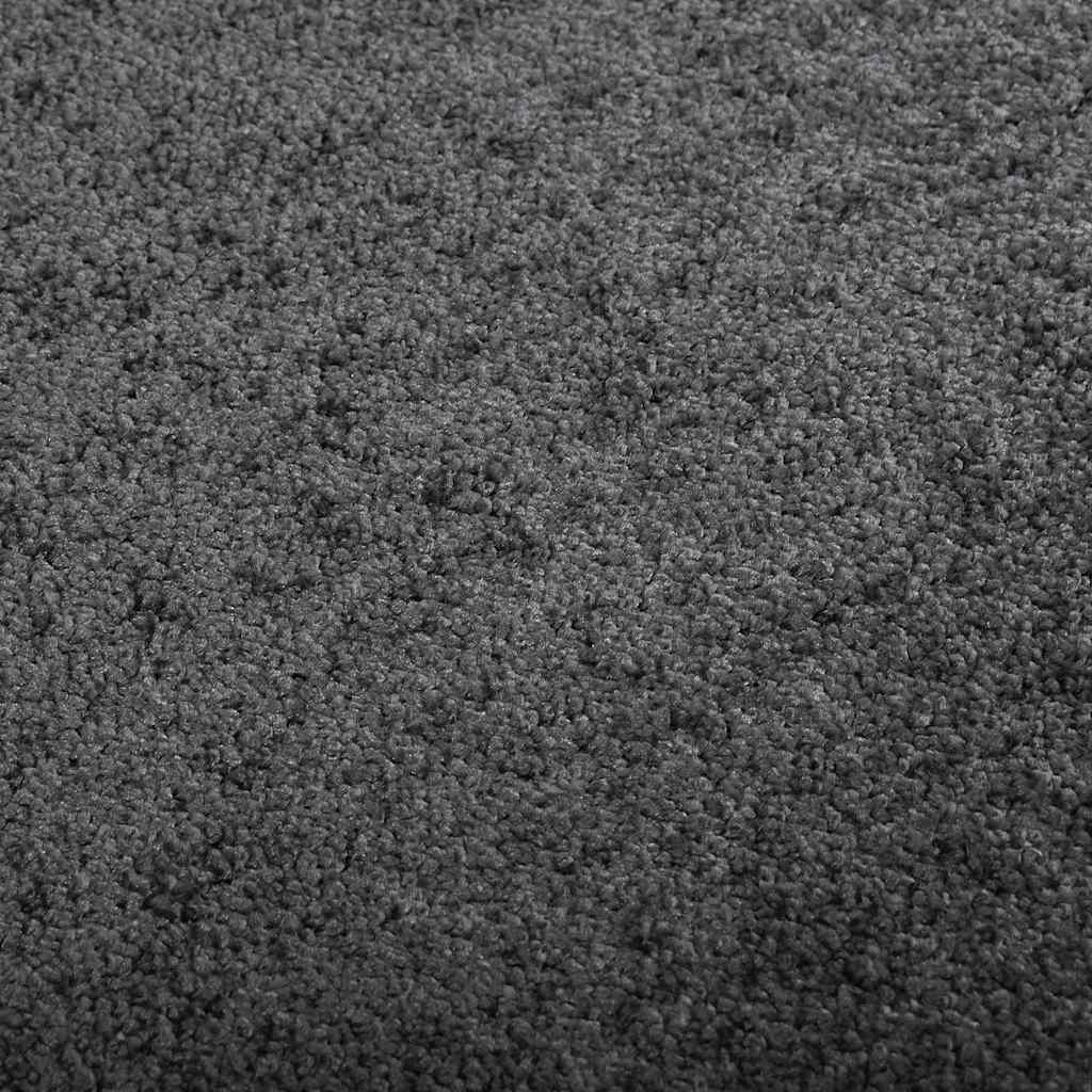 Tappeto a Pelo Morbido Antiscivolo 67x180 cm Grigio