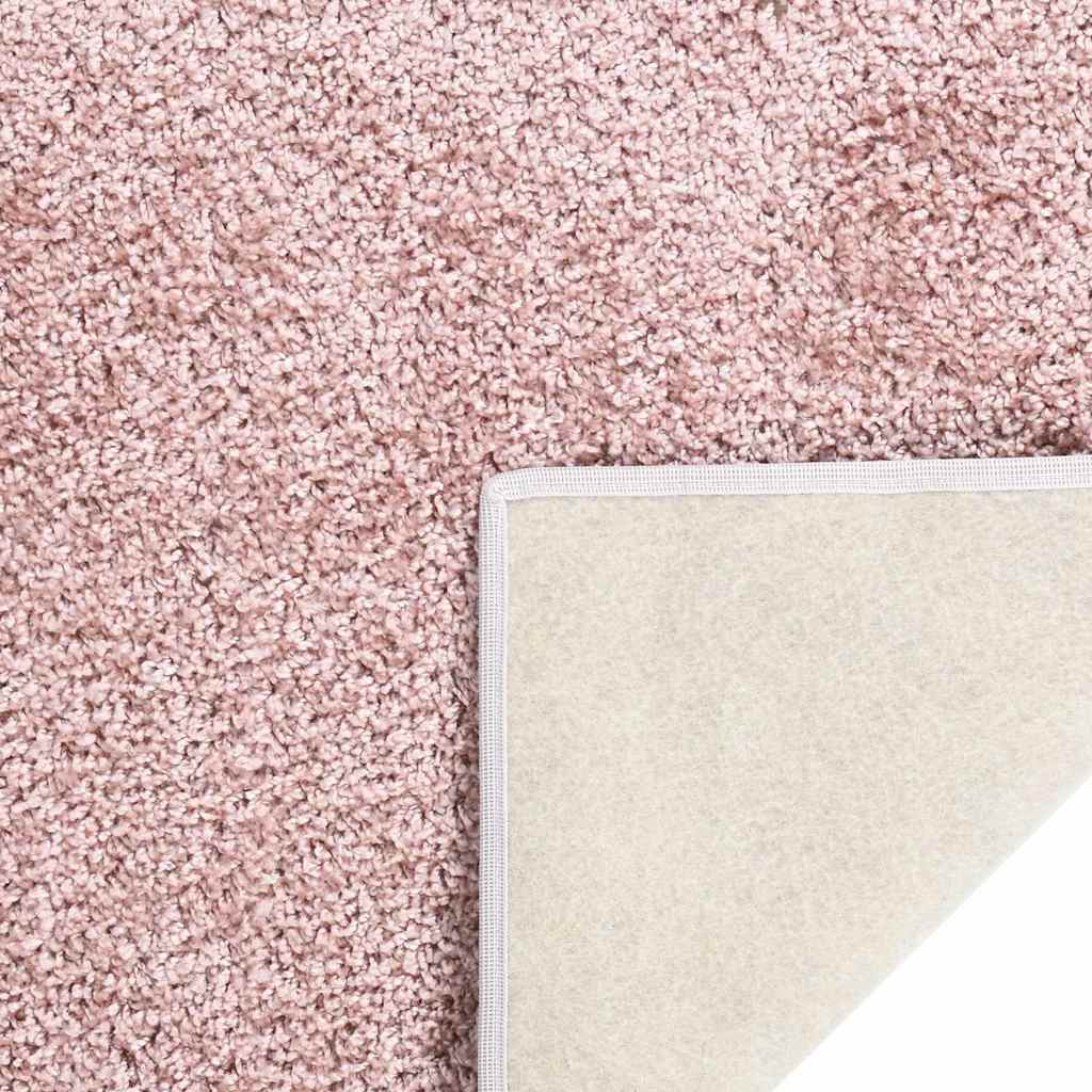 Tappeto a Pelo Morbido Antiscivolo 115x170 cm Rosa