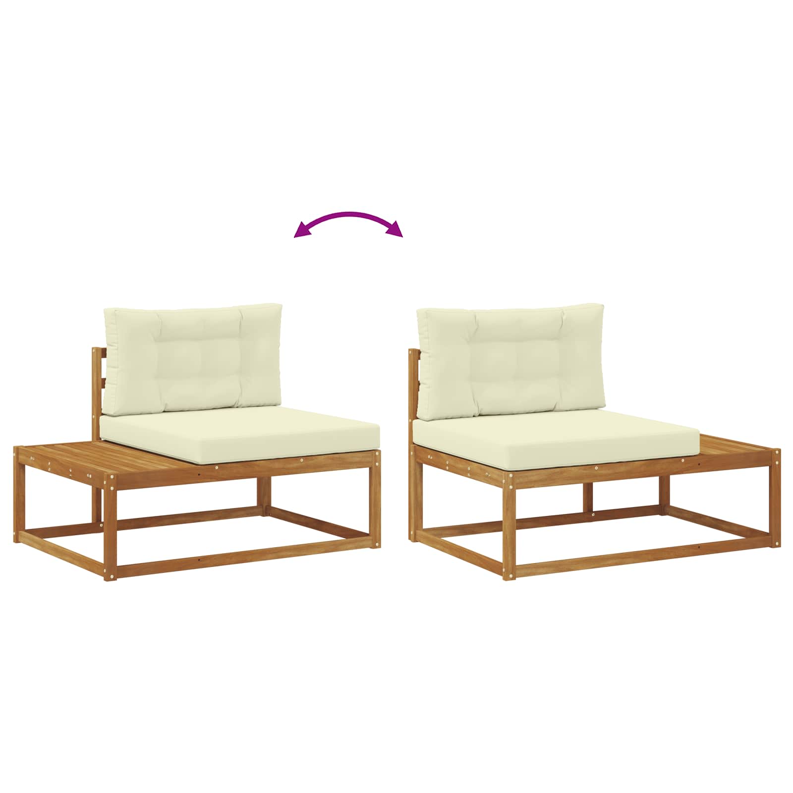 Set di divani da esterno 4 pz 4 posto Poliestere