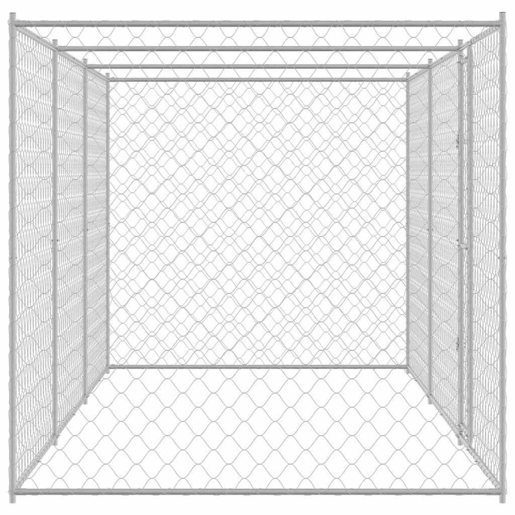Gabbia per cani Argento 600 x 200 x 200 cm Acciaio zincato