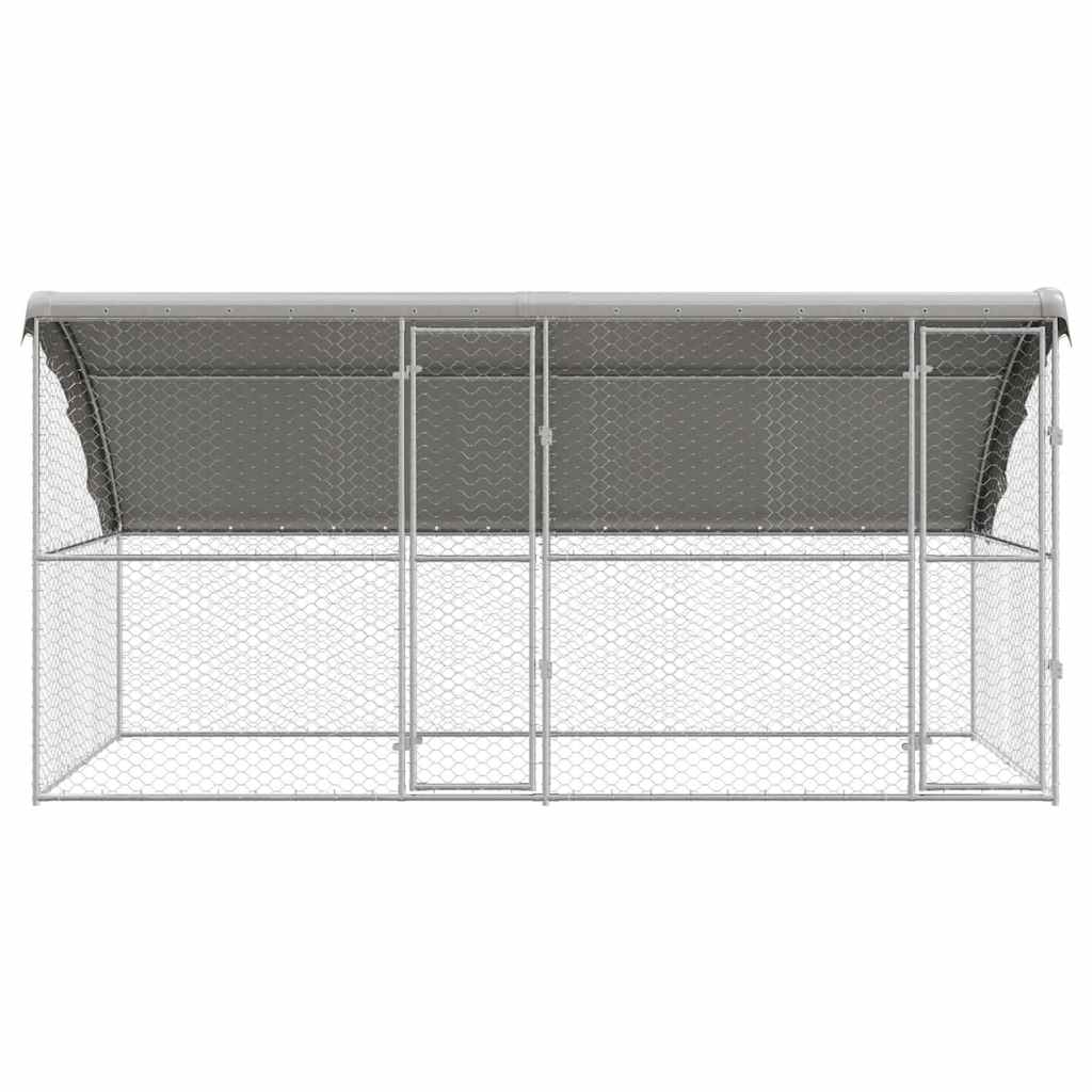 Cuccia per cani 2 pz Argento 4 x 2 x 2 m Acciaio zincato