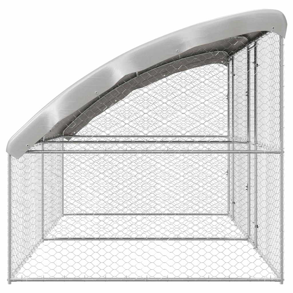 Cuccia per cani 2 pz Argento 4 x 2 x 2 m Acciaio zincato