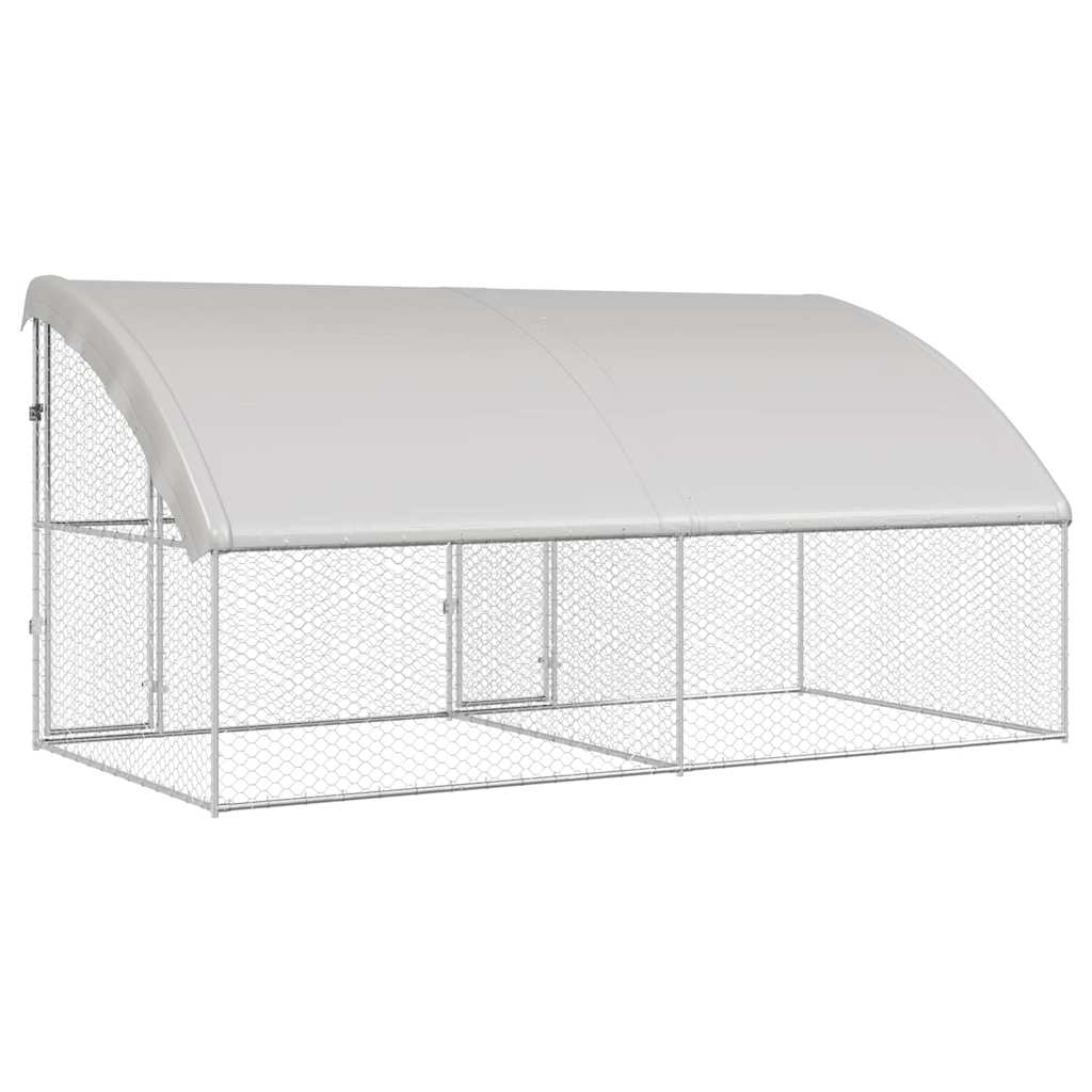 Cuccia per cani 2 pz Argento 4 x 2 x 2 m Acciaio zincato