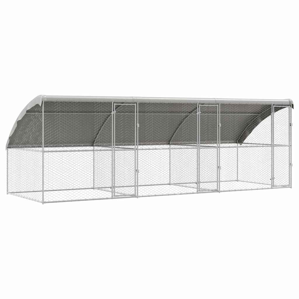 Cuccia per cani 3 pz Argento 6 x 2 x 2 m Acciaio zincato