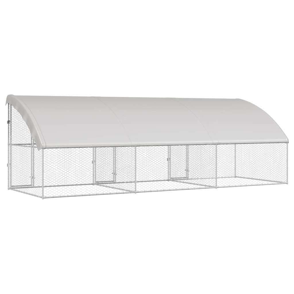 Cuccia per cani 3 pz Argento 6 x 2 x 2 m Acciaio zincato
