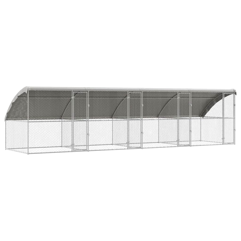Cuccia per cani 4 pz Argento 8 x 2 x 2 m Acciaio zincato