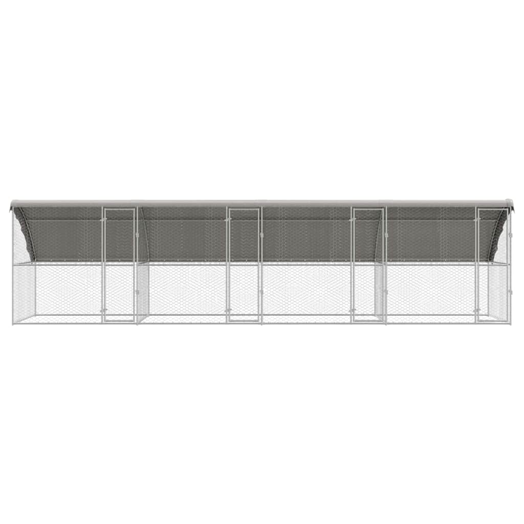 Cuccia per cani 4 pz Argento 8 x 2 x 2 m Acciaio zincato