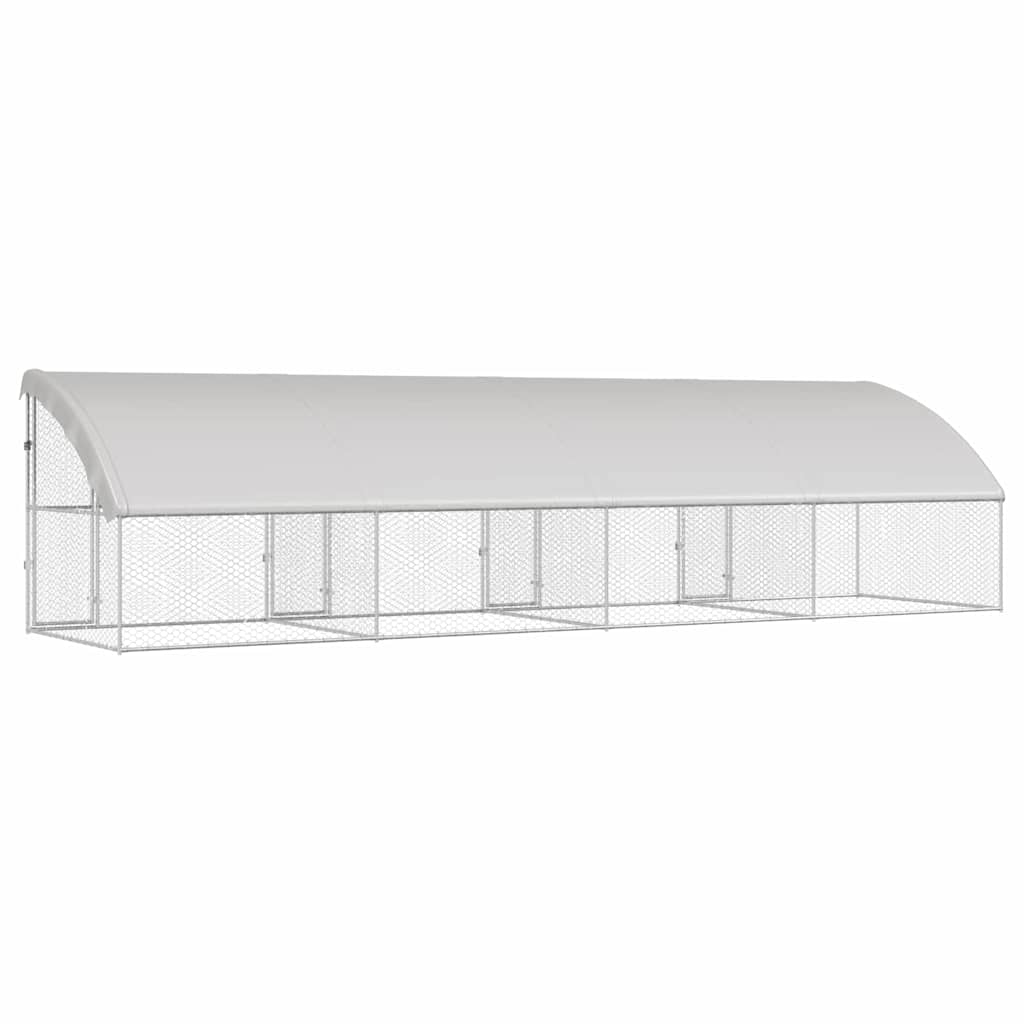 Cuccia per cani 4 pz Argento 8 x 2 x 2 m Acciaio zincato
