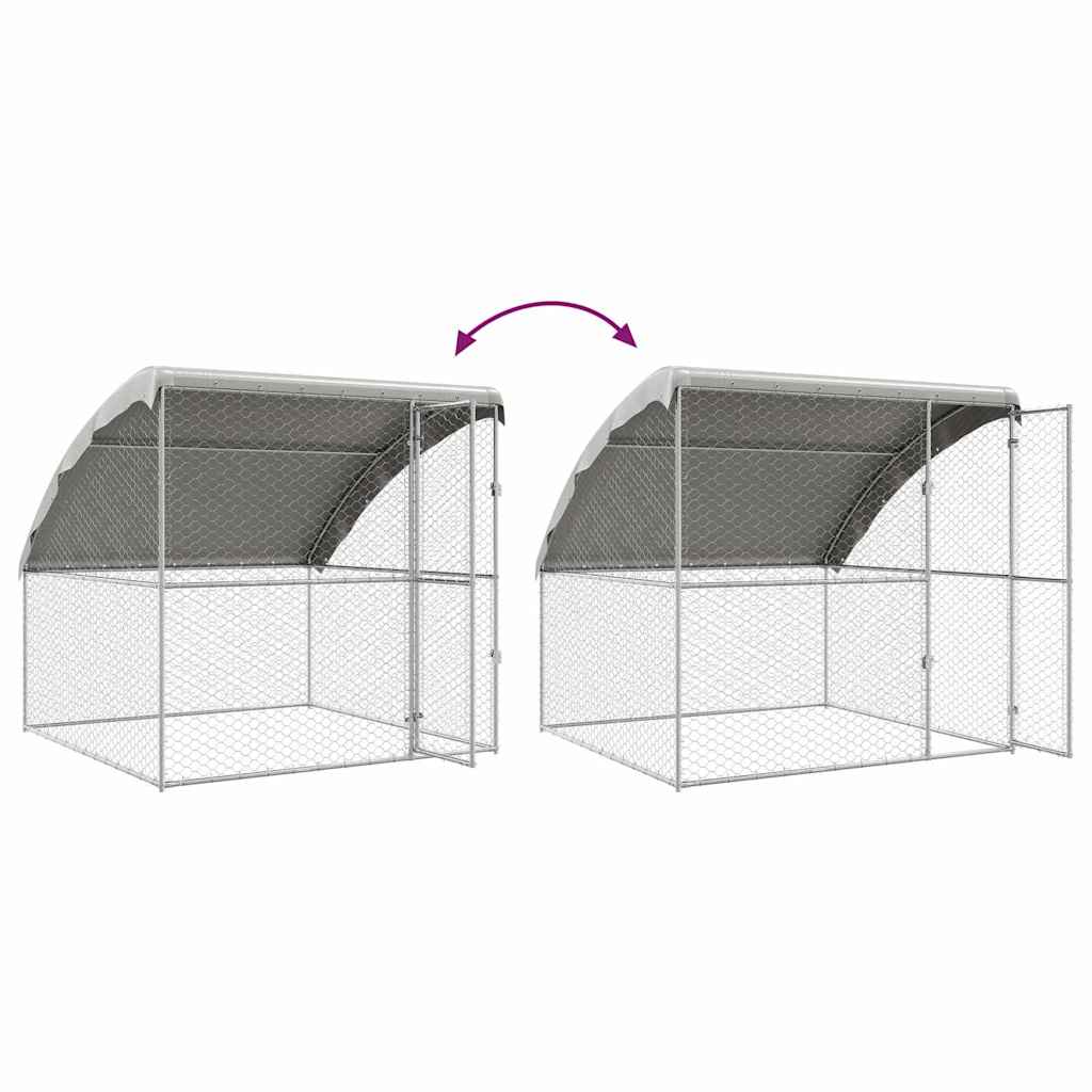 Cuccia per cani 2 pz Argento 4 x 2 x 2 m Acciaio zincato