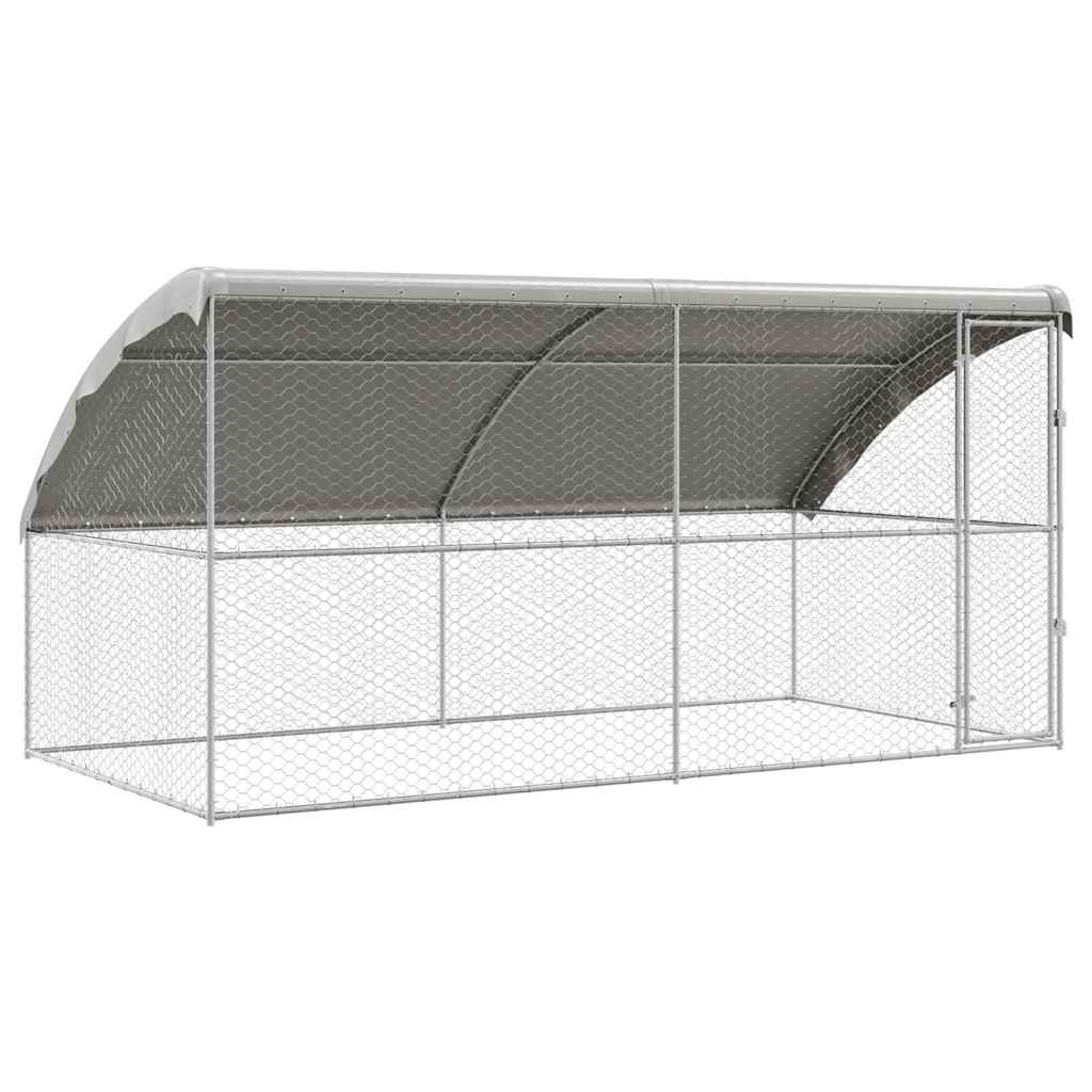 Cuccia per cani 2 pz Argento 4 x 2 x 2 m Acciaio zincato