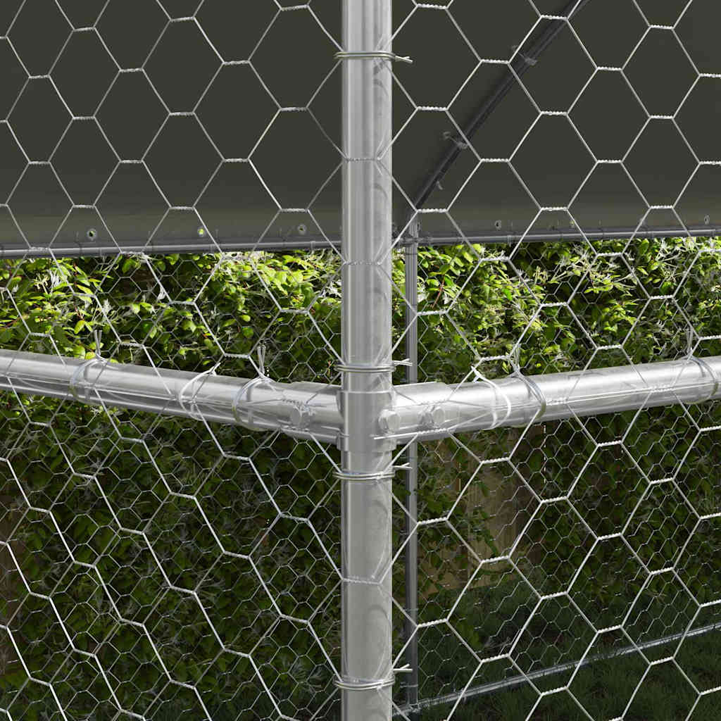 Cuccia per cani 2 pz Argento 4 x 2 x 2 m Acciaio zincato
