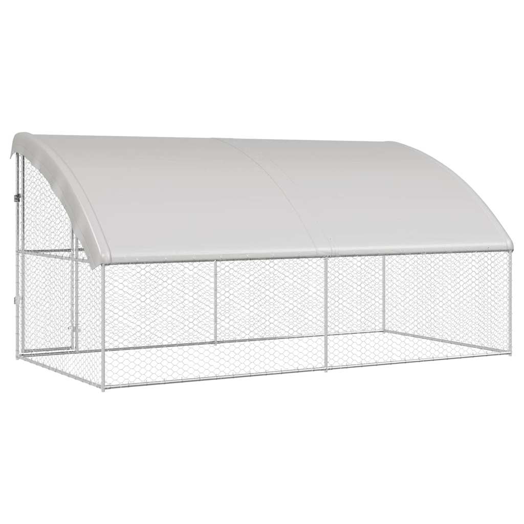 Cuccia per cani 2 pz Argento 4 x 2 x 2 m Acciaio zincato