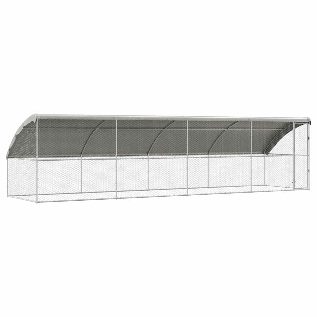 Cuccia per cani 4 pz Argento 8 x 2 x 2 m Acciaio zincato