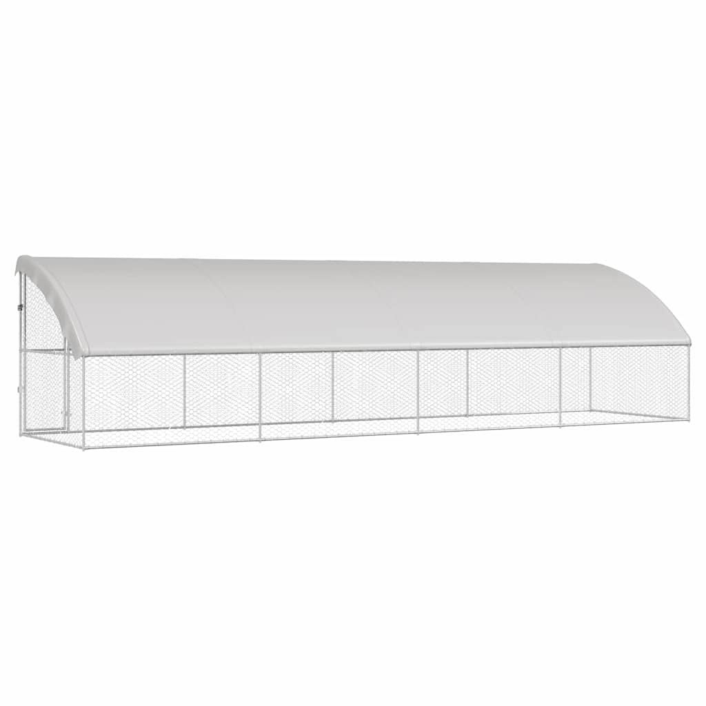 Cuccia per cani 4 pz Argento 8 x 2 x 2 m Acciaio zincato