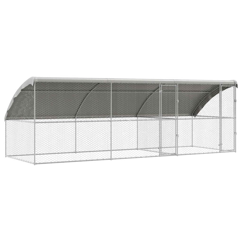 Cuccia per cani 3 pz Argento 6 x 2 x 2 m Acciaio zincato
