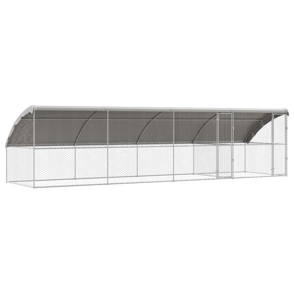 Cuccia per cani 4 pz Argento 8 x 2 x 2 m Acciaio zincato