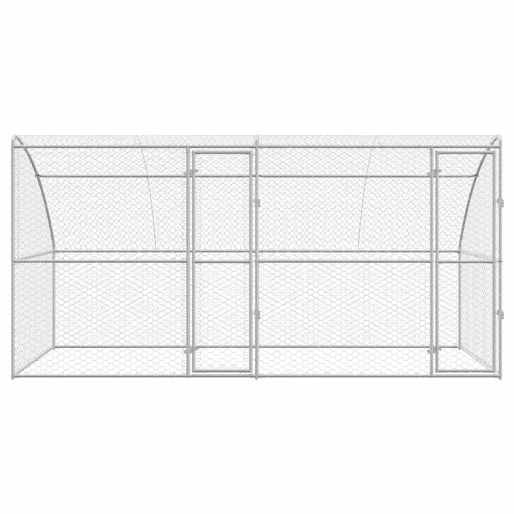 Cuccia per cani 2 pz Argento 4 x 2 x 2 m Acciaio zincato