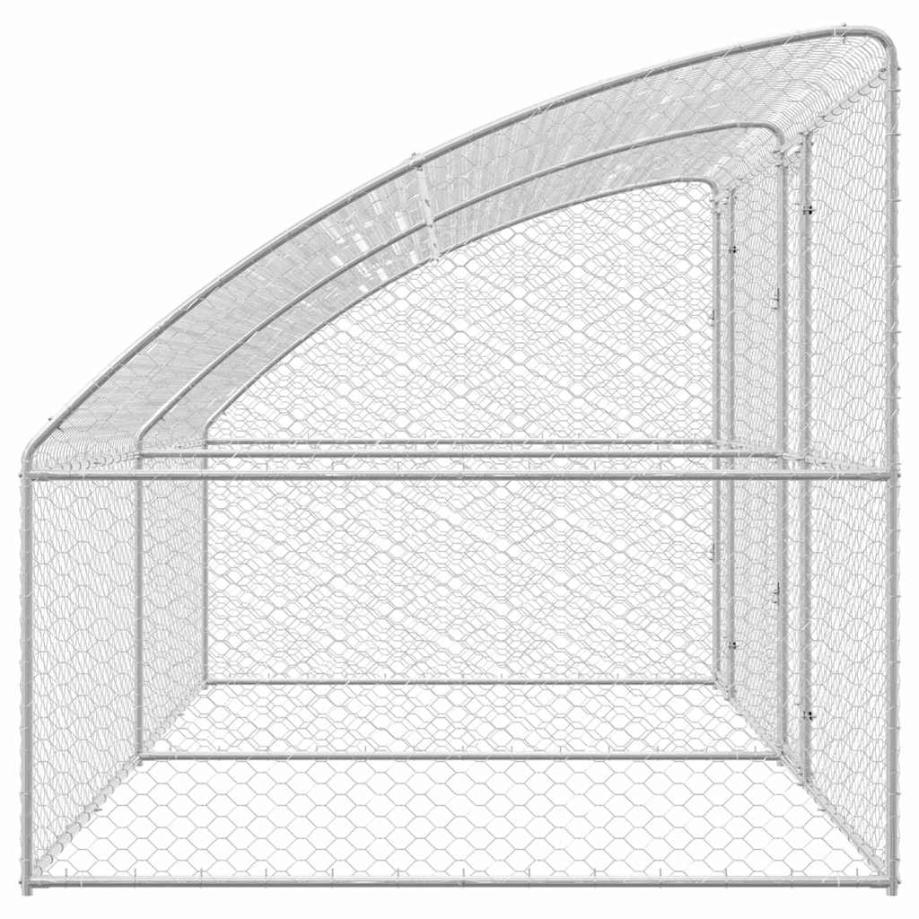 Cuccia per cani 2 pz Argento 4 x 2 x 2 m Acciaio zincato