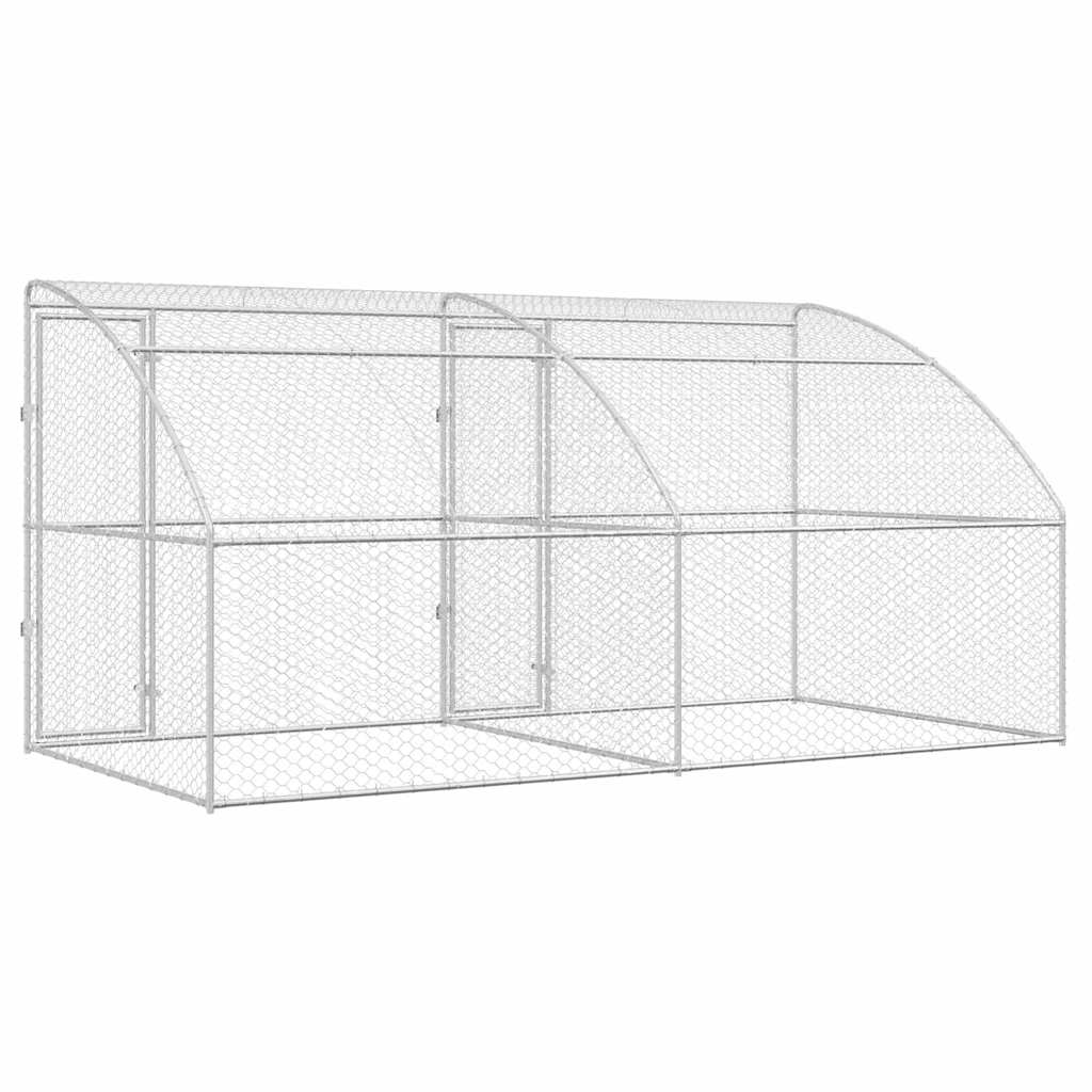 Cuccia per cani 2 pz Argento 4 x 2 x 2 m Acciaio zincato