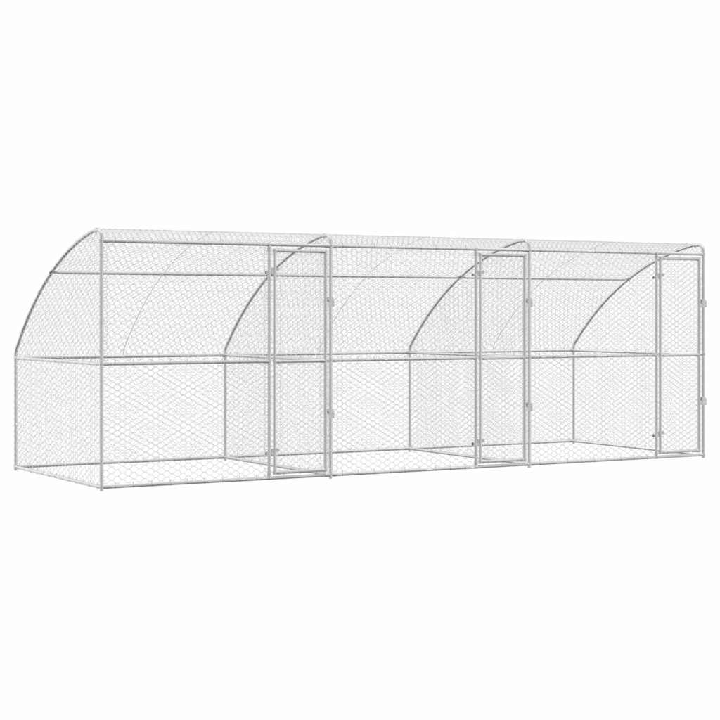 Cuccia per cani 3 pz Argento 6 x 2 x 2 m Acciaio zincato
