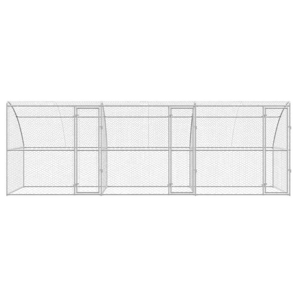 Cuccia per cani 3 pz Argento 6 x 2 x 2 m Acciaio zincato