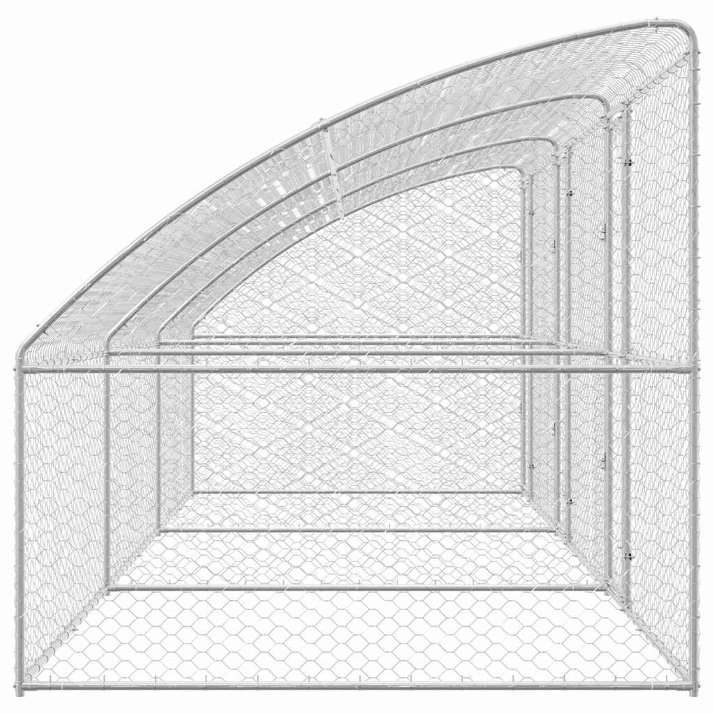 Cuccia per cani 3 pz Argento 6 x 2 x 2 m Acciaio zincato