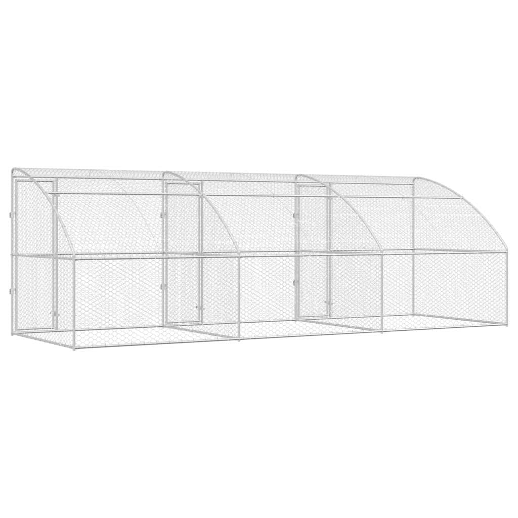 Cuccia per cani 3 pz Argento 6 x 2 x 2 m Acciaio zincato