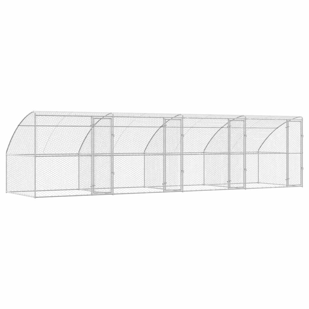 Cuccia per cani 4 pz Argento 8 x 2 x 2 m Acciaio zincato