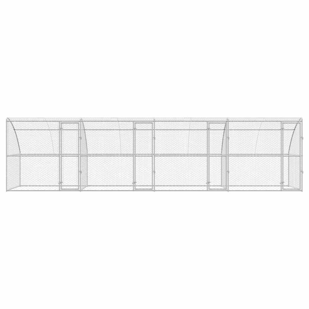 Cuccia per cani 4 pz Argento 8 x 2 x 2 m Acciaio zincato