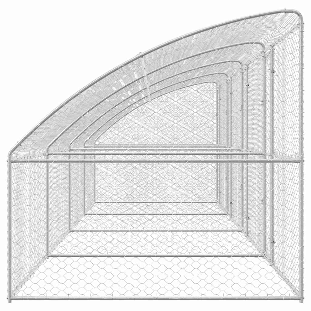 Cuccia per cani 4 pz Argento 8 x 2 x 2 m Acciaio zincato