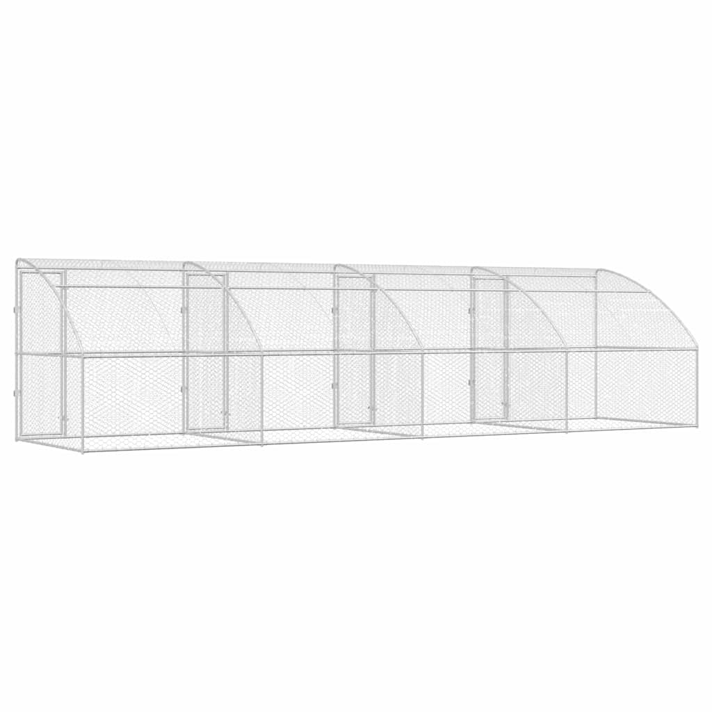 Cuccia per cani 4 pz Argento 8 x 2 x 2 m Acciaio zincato