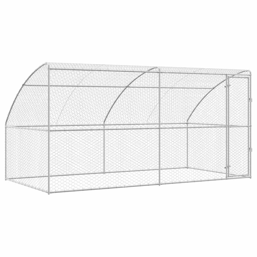 Cuccia per cani 2 pz Argento 4 x 2 x 2 m Acciaio zincato