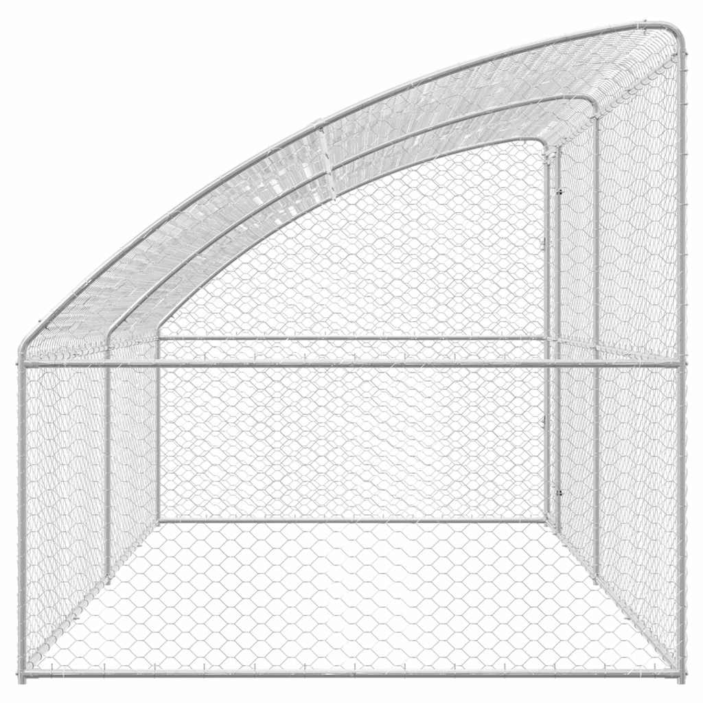 Cuccia per cani 2 pz Argento 4 x 2 x 2 m Acciaio zincato