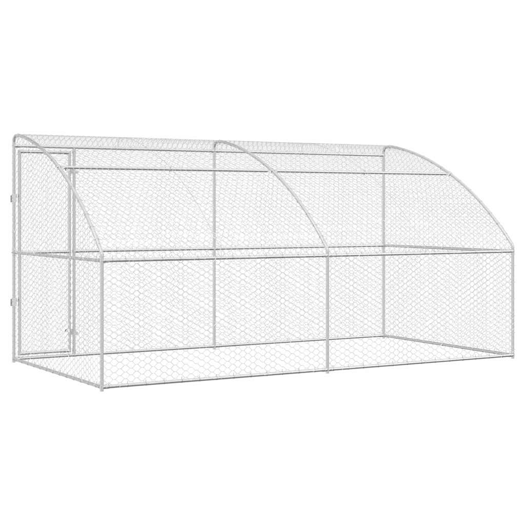 Cuccia per cani 2 pz Argento 4 x 2 x 2 m Acciaio zincato