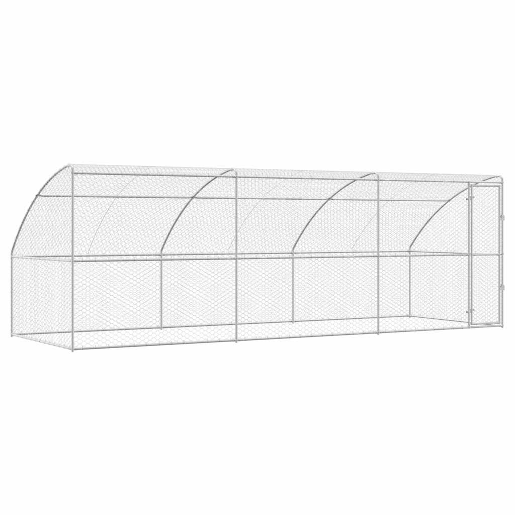 Cuccia per cani 3 pz Argento 6 x 2 x 2 m Acciaio zincato