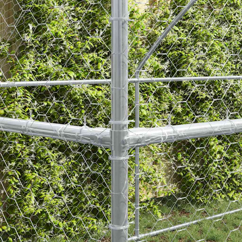 Cuccia per cani 3 pz Argento 6 x 2 x 2 m Acciaio zincato