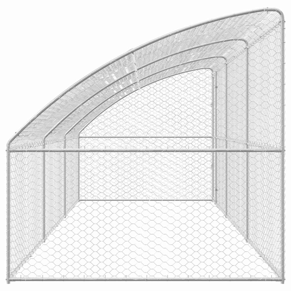 Cuccia per cani 3 pz Argento 6 x 2 x 2 m Acciaio zincato