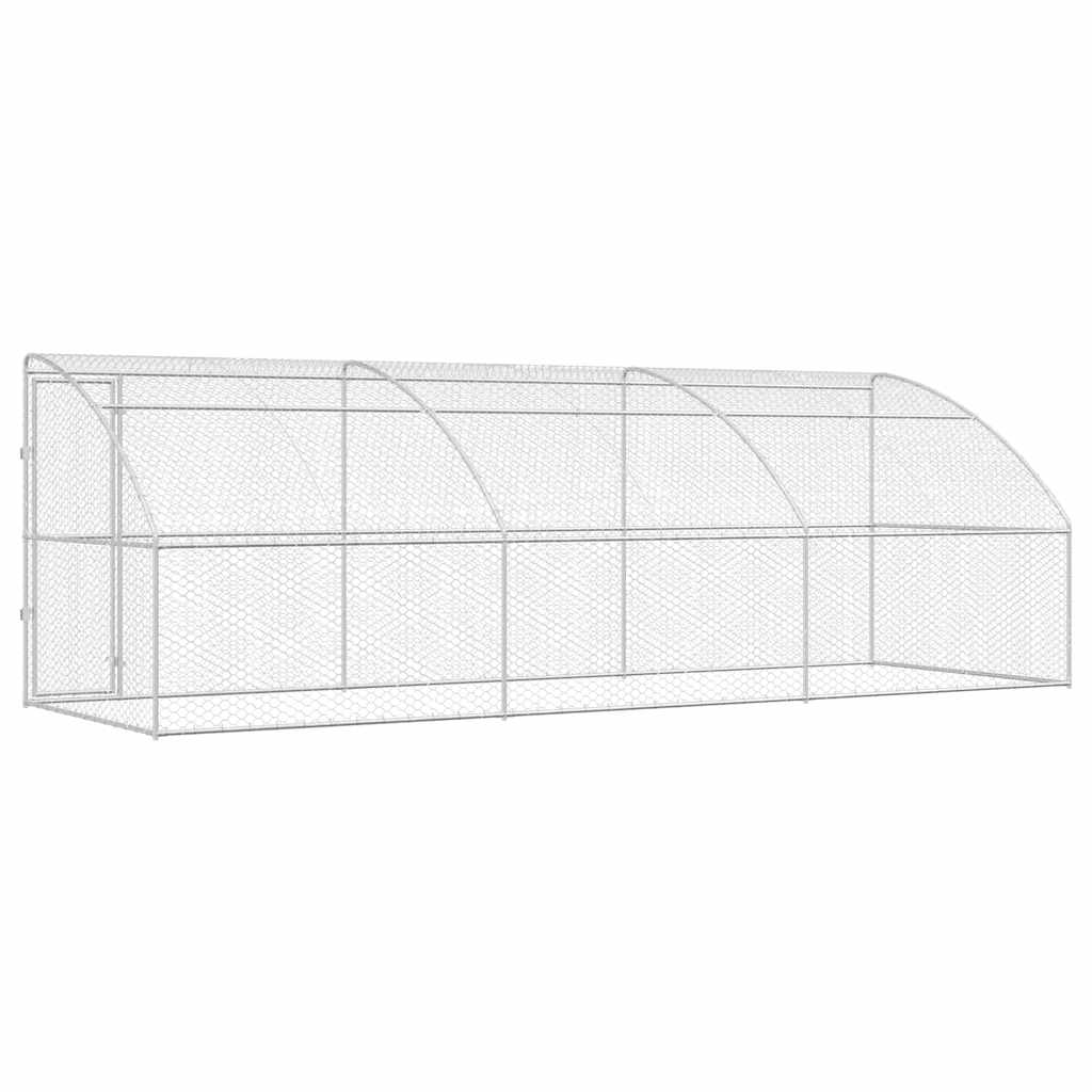 Cuccia per cani 3 pz Argento 6 x 2 x 2 m Acciaio zincato