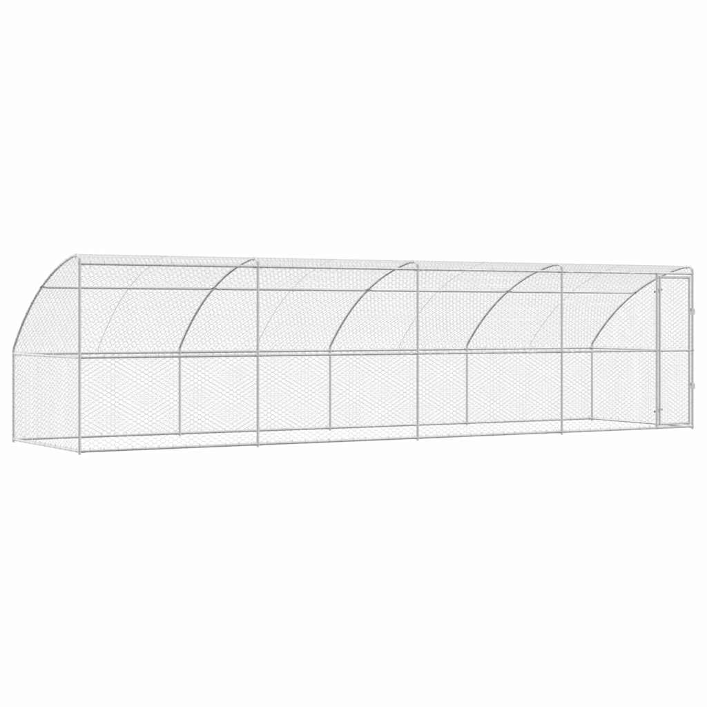 Cuccia per cani 4 pz Argento 8 x 2 x 2 m Acciaio zincato
