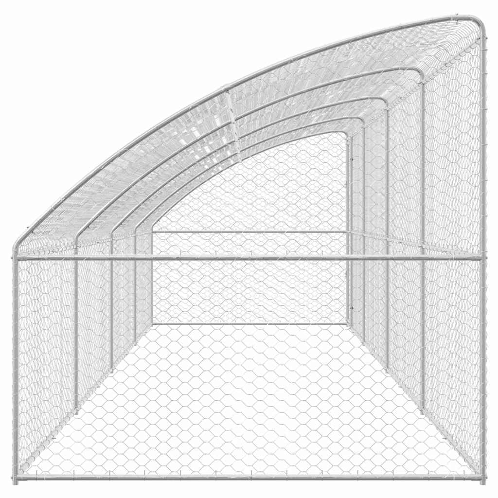 Cuccia per cani 4 pz Argento 8 x 2 x 2 m Acciaio zincato