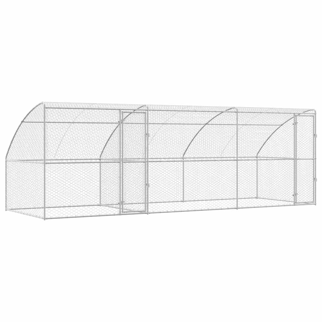 Cuccia per cani 3 pz Argento 6 x 2 x 2 m Acciaio zincato