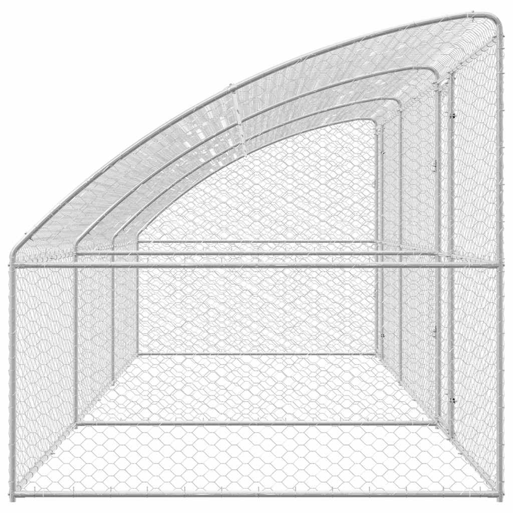 Cuccia per cani 3 pz Argento 6 x 2 x 2 m Acciaio zincato