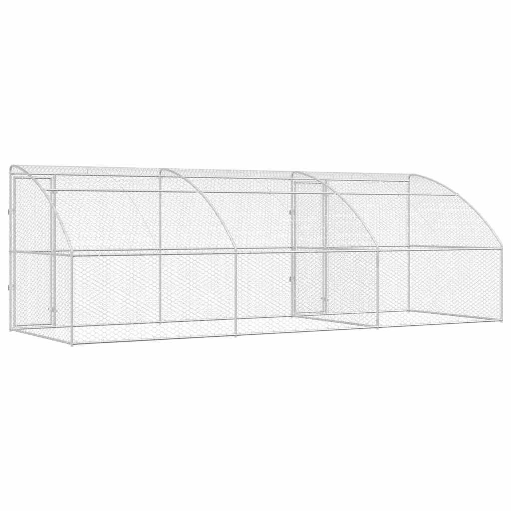 Cuccia per cani 3 pz Argento 6 x 2 x 2 m Acciaio zincato