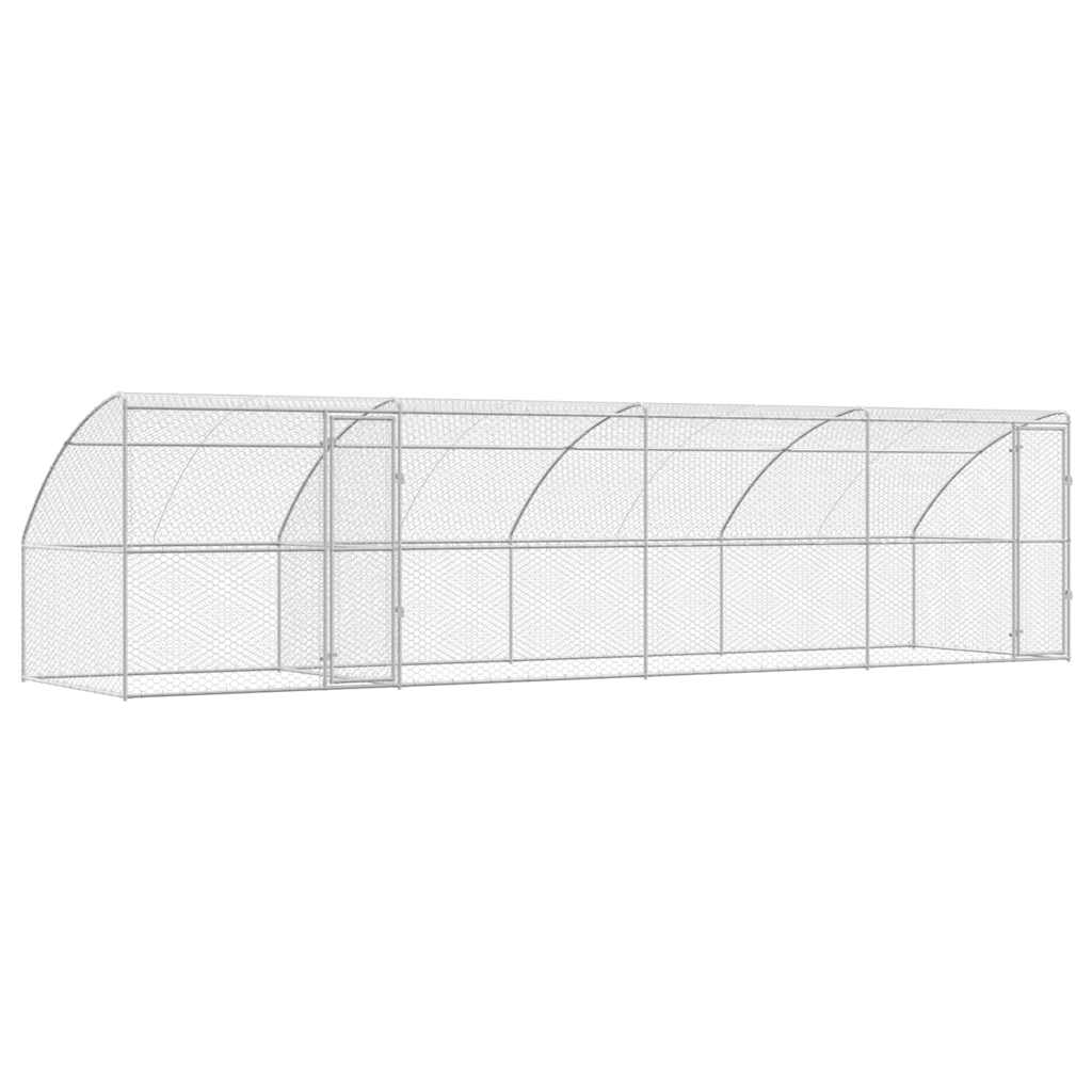 Cuccia per cani 4 pz Argento 8 x 2 x 2 m Acciaio zincato
