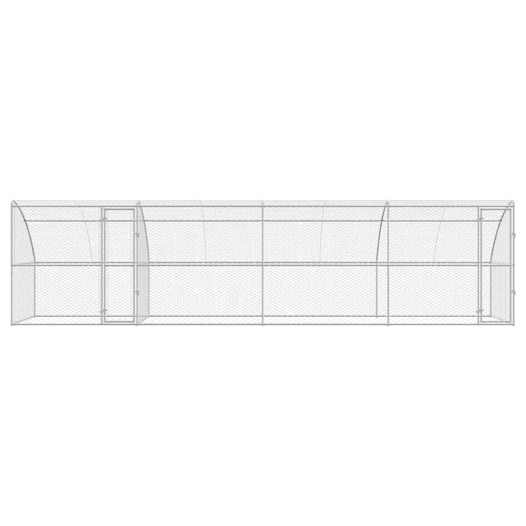 Cuccia per cani 4 pz Argento 8 x 2 x 2 m Acciaio zincato