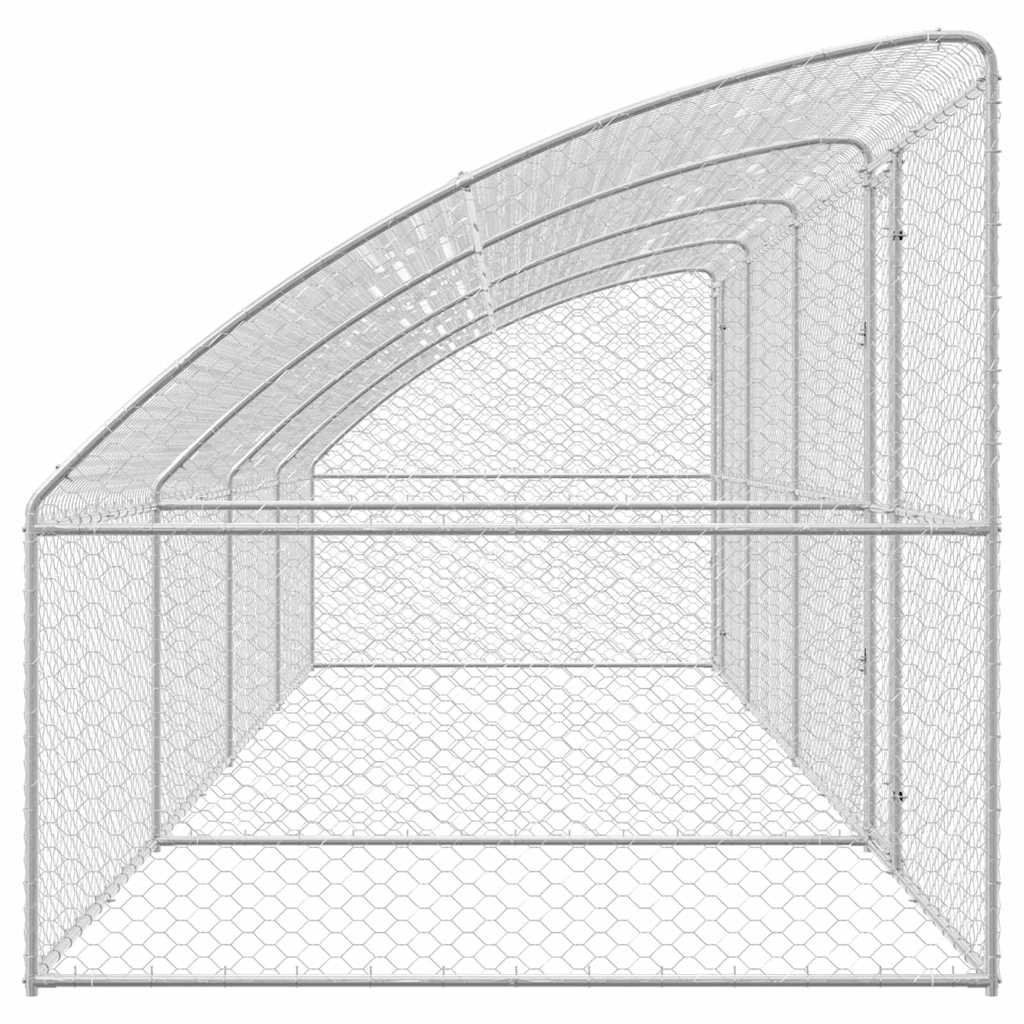 Cuccia per cani 4 pz Argento 8 x 2 x 2 m Acciaio zincato