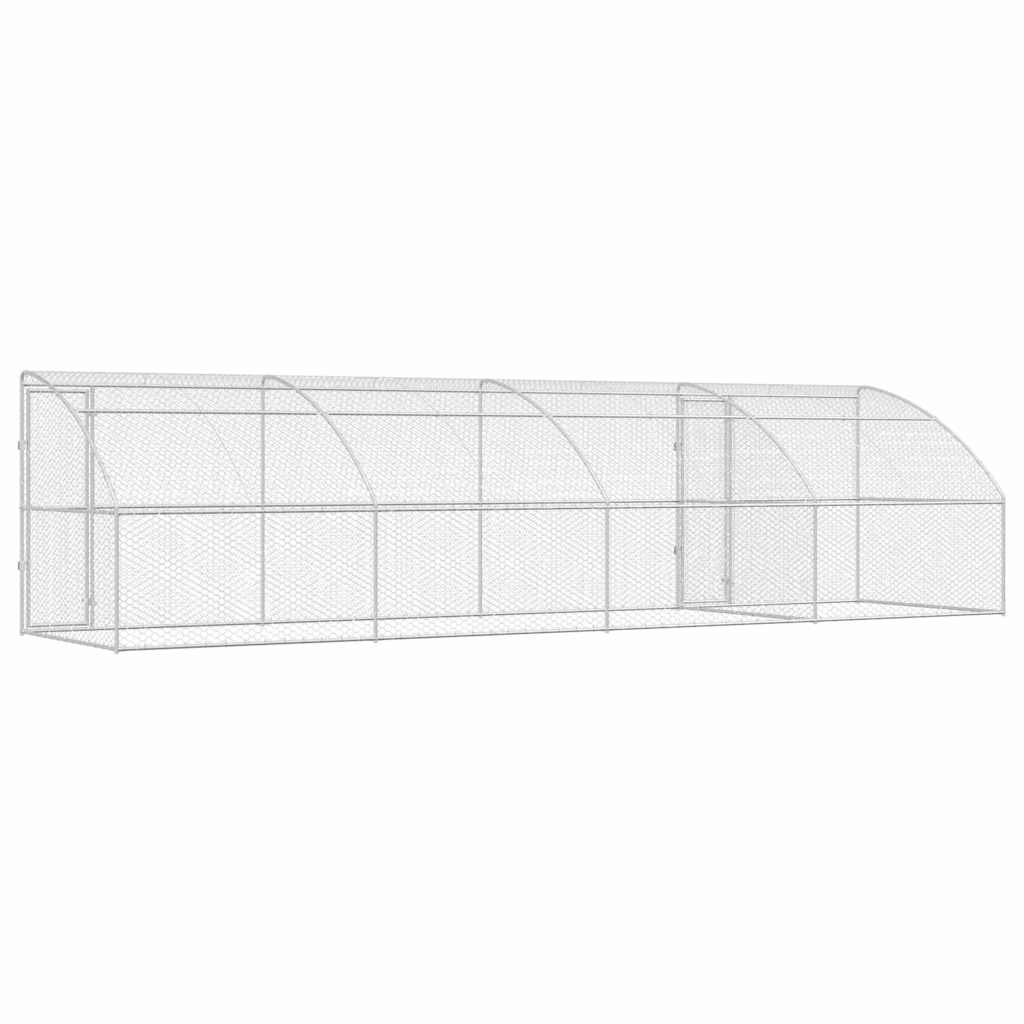Cuccia per cani 4 pz Argento 8 x 2 x 2 m Acciaio zincato
